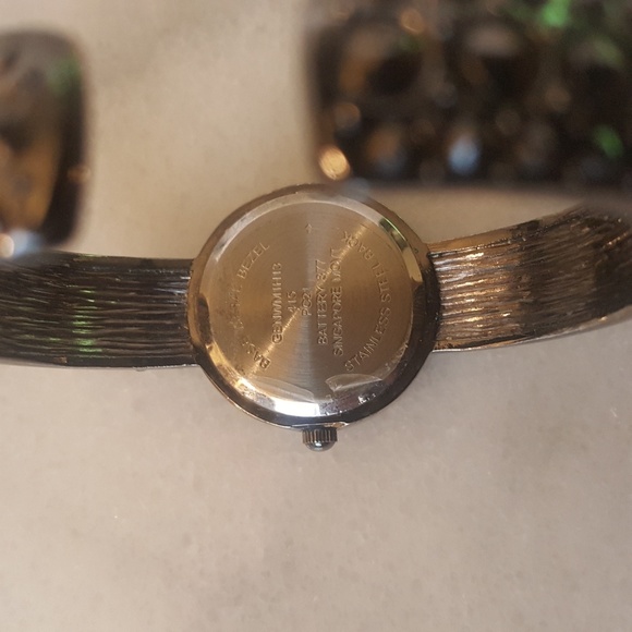 ✅Gunmetal Pave Cuff Watch - Picture 5 of 8